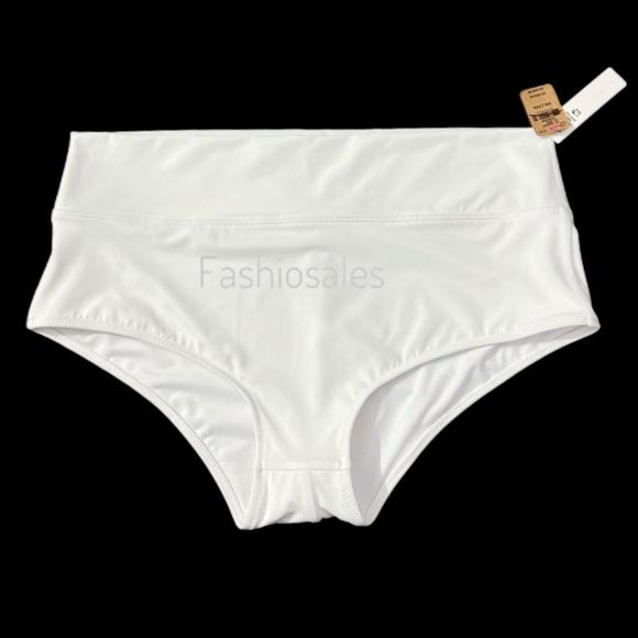 Victoria’s Secret Pink Swim High Waist Shortie Bikini Bottom Black Optic White - Picture 7 of 8